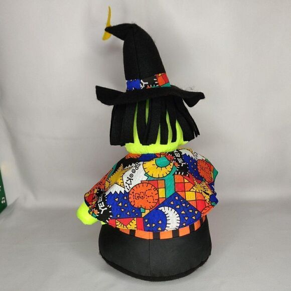 Vintage Nylon Plush Puffy Halloween Witch Google Eyes 14" - Picture 3 of 7